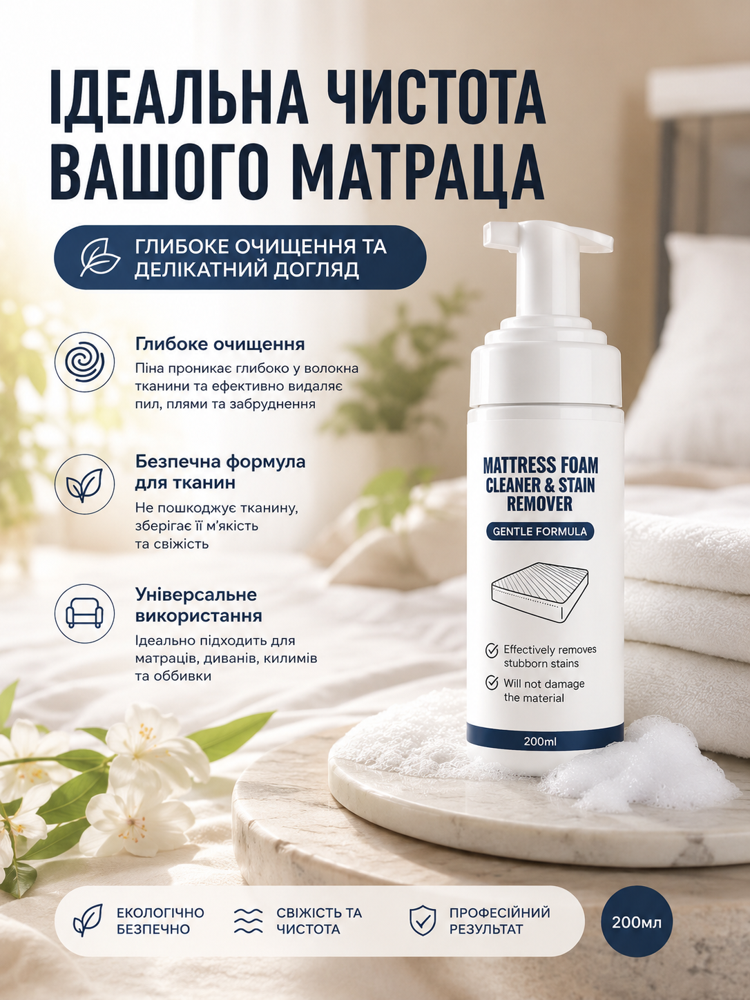 Пінний очищувач для матраців